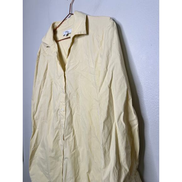 SAUNDERS x RTR Butter Yellow Collared Neck Oversized Button Up Dress Size 10 - Picture 6 of 16